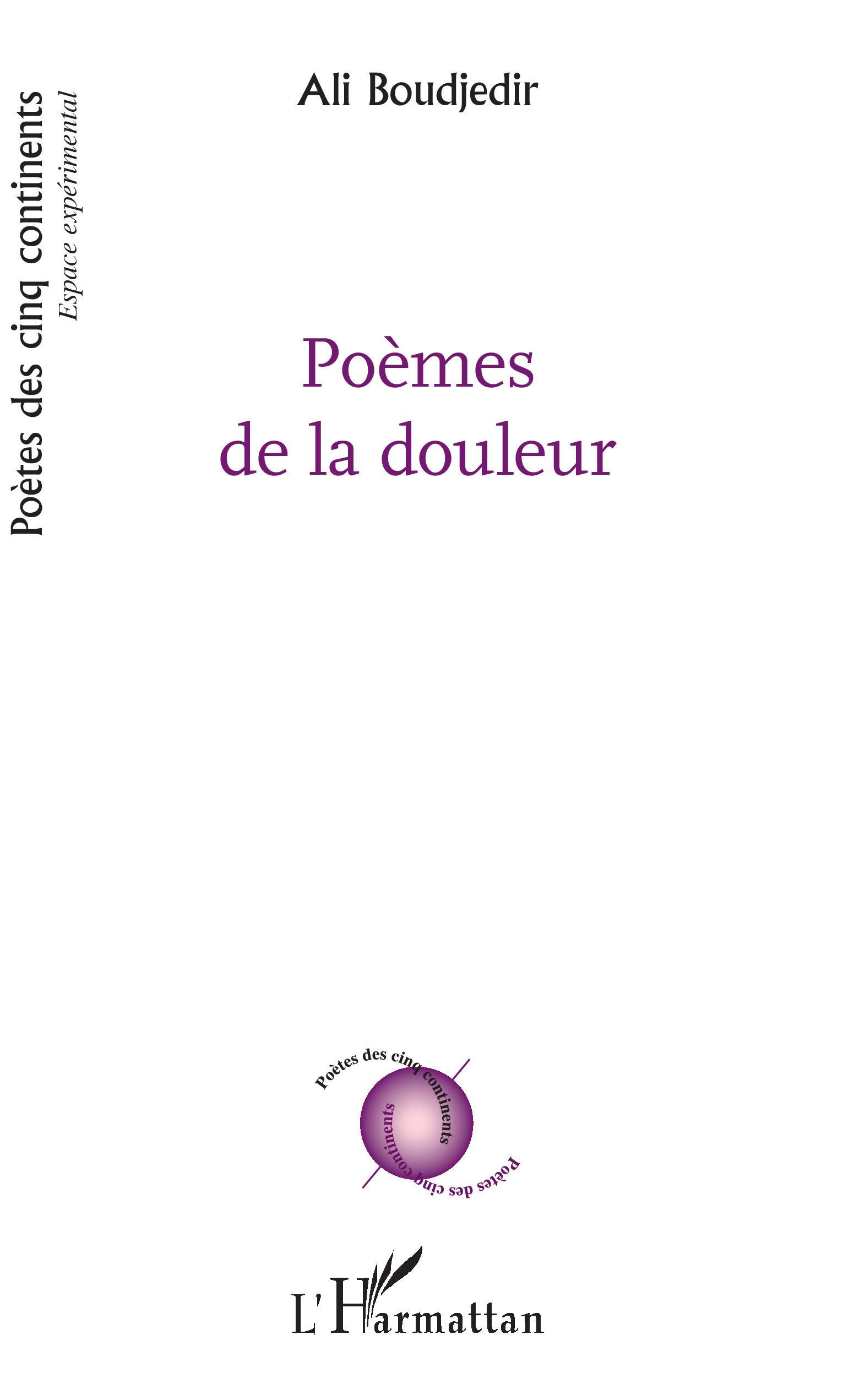 Poèmes de la douleur (9782343184463-front-cover)