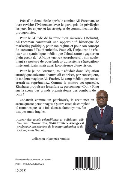 Ali - Foreman - Mobutu - King, Combat de la "jungle" et de la "com" (9782343186863-back-cover)