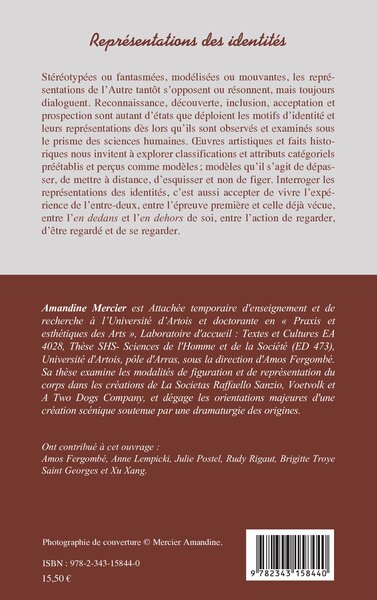 Représentations des identités, Approches historiques et artistiques (9782343158440-back-cover)