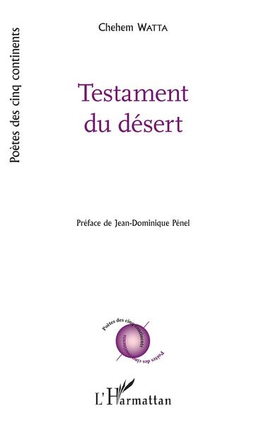 Testament du désert (9782343147642-front-cover)