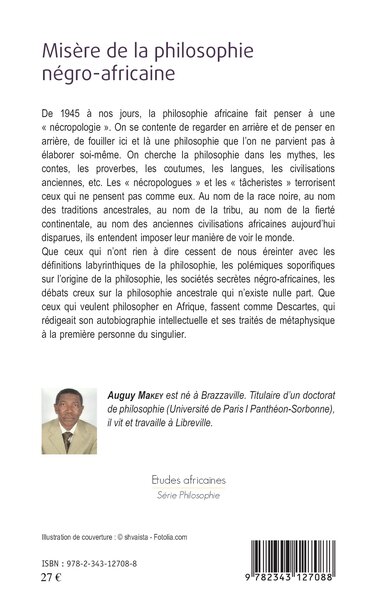 Misère de la philosophie négro-africaine (9782343127088-back-cover)