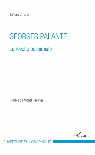 Georges Palante, La révolte pessimiste (9782343111759-front-cover)