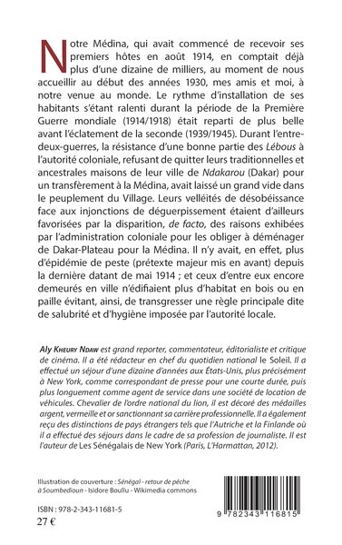 Histoire de la création de la médina de Dakar (9782343116815-back-cover)