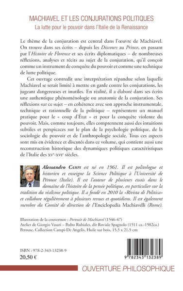 Machiavel et les conjurations politiques, La lutte pour le pouvoir dans l'Italie de la Renaissance (9782343132389-back-cover)