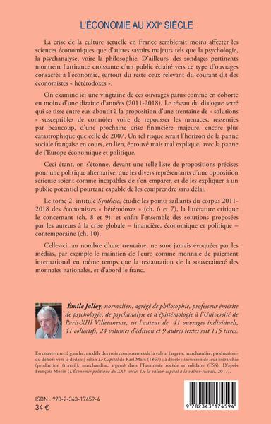 L'économie au XXIe siècle, Critique de la raison en économie - Tome 2 : Synthèse (9782343174594-back-cover)