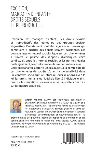 Excision, mariages d'enfants, droits sexuels et reproductifs, Socioanalyse d'une dialectique des normes (9782343125879-back-cover)