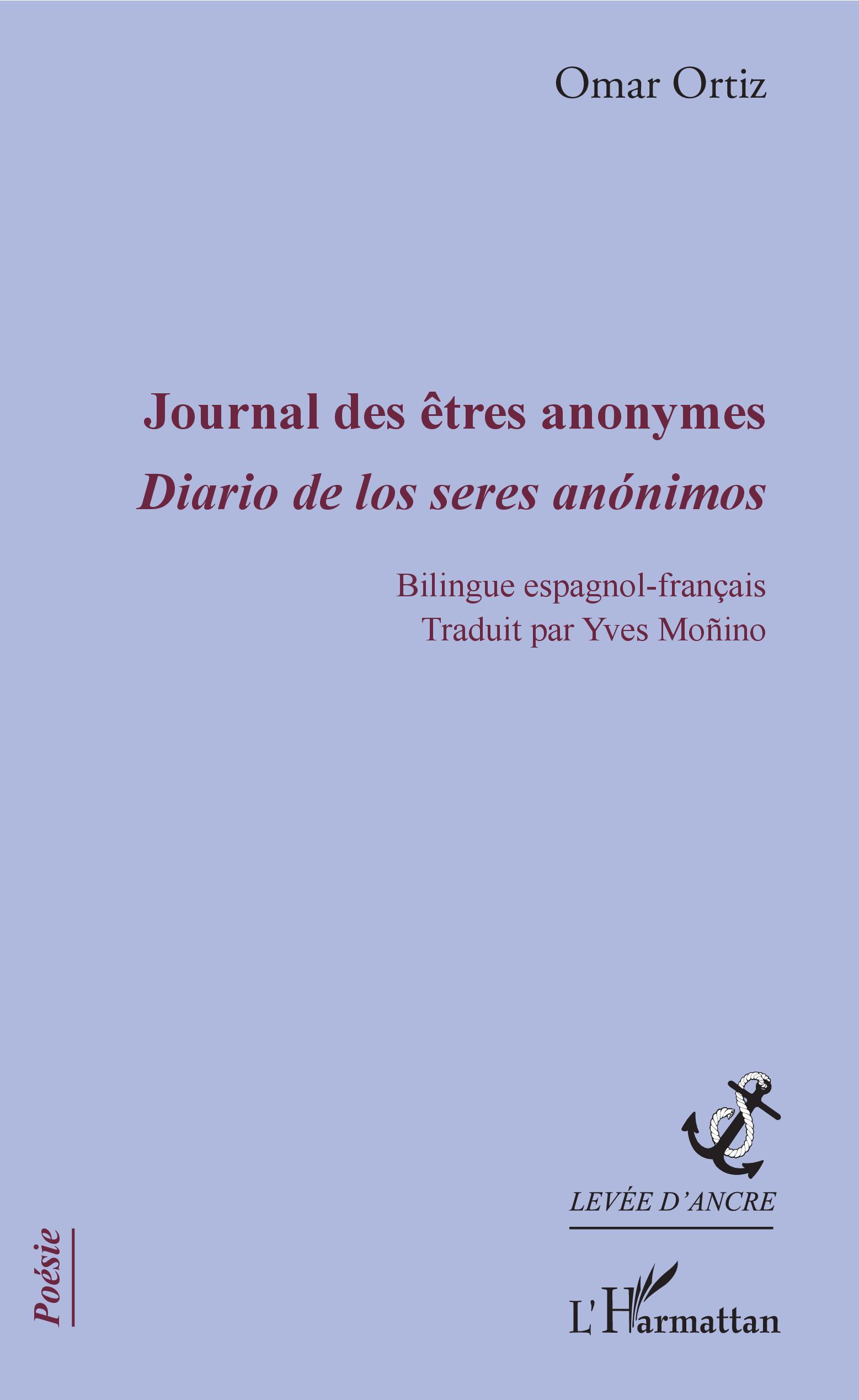 Journal des êtres anonymes, Bilingue espagnol-français (9782343167640-front-cover)