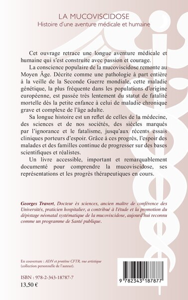 La mucoviscidose, Histoire d'une aventure médicale et humaine (9782343187877-back-cover)