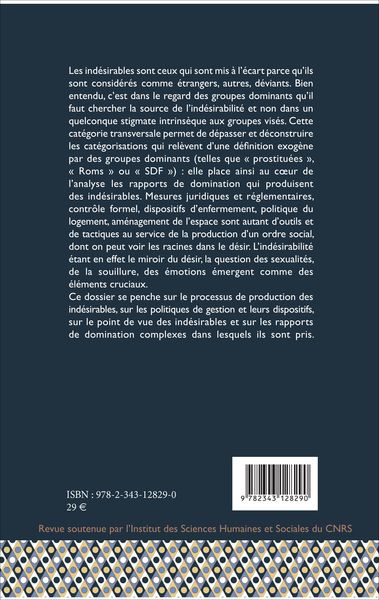 Géographie et Cultures, Les indésirables (9782343128290-back-cover)