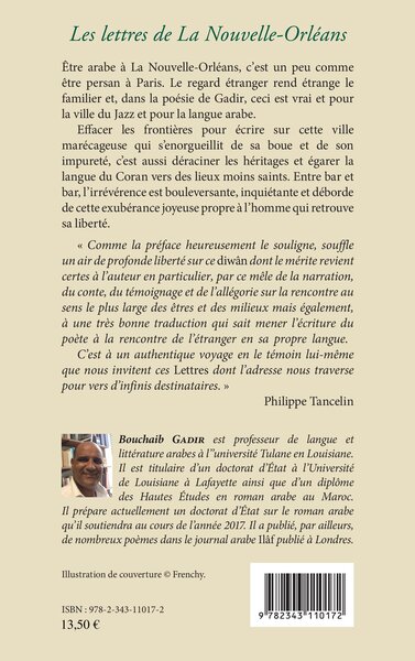 Les lettres de la Nouvelle-Orléans, Traduit de l'arabe par Manel Bouabidi (9782343110172-back-cover)
