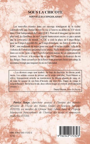 Sous la chicote, Nouvelles congolaises (9782343172323-back-cover)