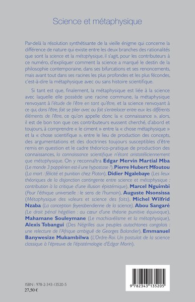 Science et métaphysique (9782343135205-back-cover)