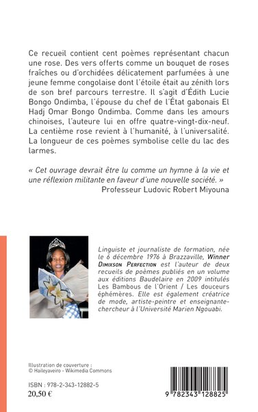 Lumière stellaire, Hommage à Edith Lucie Bongo Ondimba - Poésie (9782343128825-back-cover)
