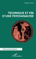 Technique et fin d'une psychanalyse (9782343141336-front-cover)