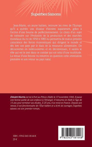 Superbes Saisons, Roman (9782343181448-back-cover)