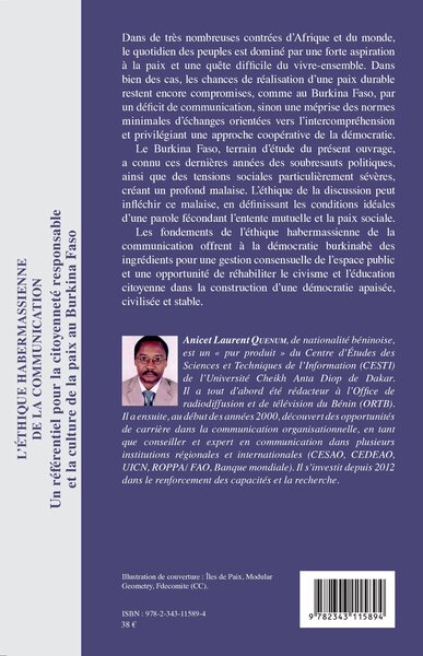 L'éthique habermassienne de la communication, Un référentiel pour la citoyenneté responsable et la culture de la paix au Burkina (9782343115894-back-cover)