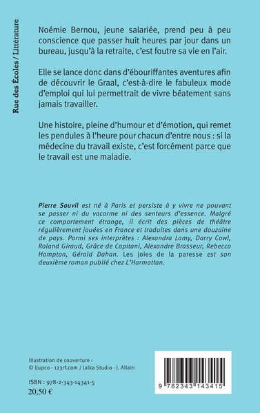 Les joies de la paresse, Roman (9782343143415-back-cover)