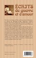 Écrits de guerre et d'amour (9782343115238-back-cover)