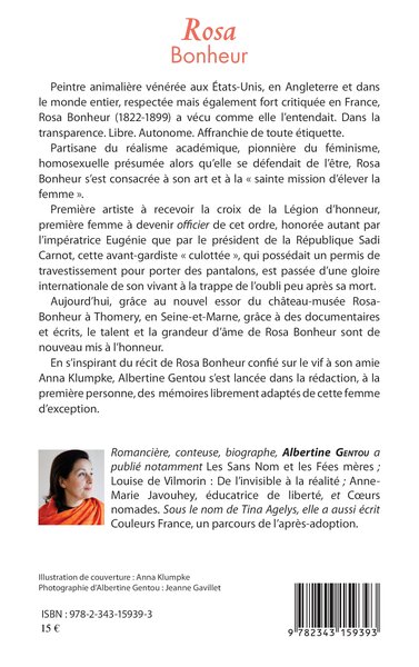 Rosa Bonheur, Une femme au service de l'art (9782343159393-back-cover)
