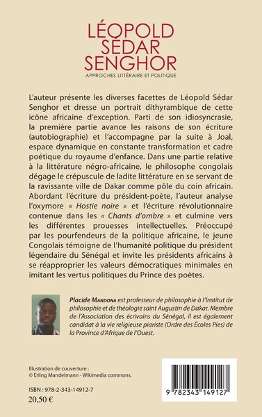 Léopold Sédar Senghor Approches littéraire et politique (9782343149127-back-cover)