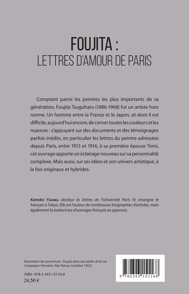 Foujita : lettres d'amour de Paris (9782343151168-back-cover)
