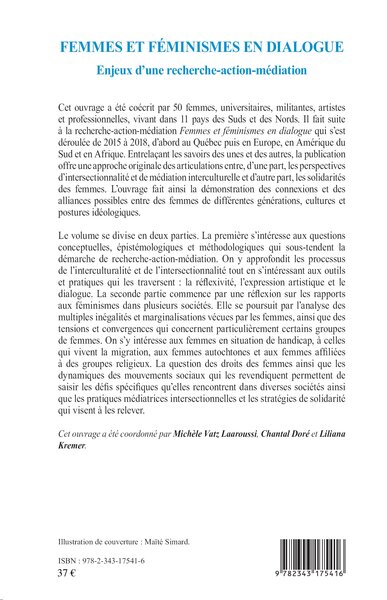 Femmes et féminismes en dialogue, Enjeux d'une recherche-action-médiation (9782343175416-back-cover)