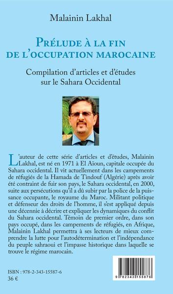 Prélude à la fin de l'occupation marocaine (en arabe), Compilation d'articles et d'études sur le Sahara Occidental (9782343155876-front-cover)