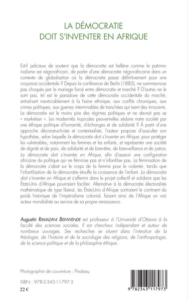 La démocratie doit s'inventer en Afrique (9782343117973-back-cover)