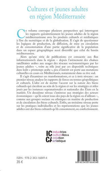 Cultures et jeunes adultes en région Méditerranée, Circulations, pratiques et soft power (9782343168494-back-cover)