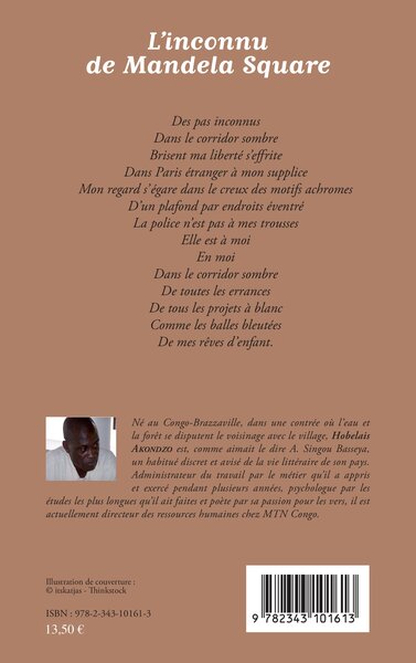 L'inconnu de Mandela Square, Poèmes (9782343101613-back-cover)