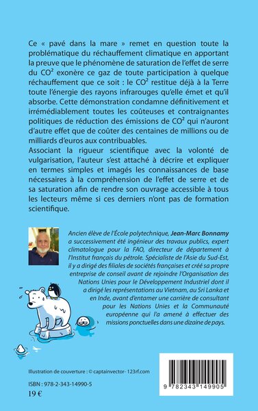 Réchauffement climatique, Le pavé dans la mare ! (9782343149905-back-cover)