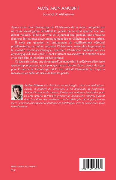 Aloïs, mon amour !, Journal d'Alzheimer (9782343109237-back-cover)