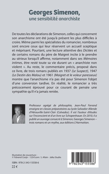 Georges Simenon, Une sensiblité anarchiste (9782343155586-back-cover)