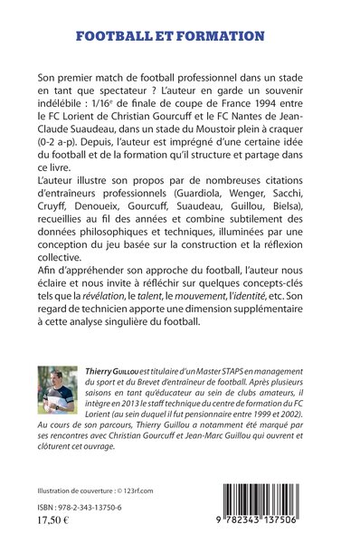 Football et formation, Une certaine idée du jeu (9782343137506-back-cover)