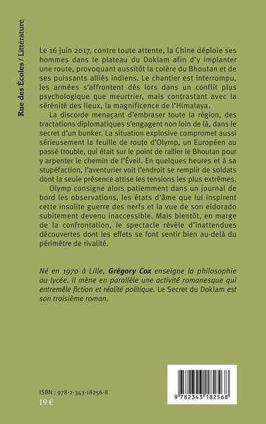 Le secret du Doklam (9782343182568-back-cover)