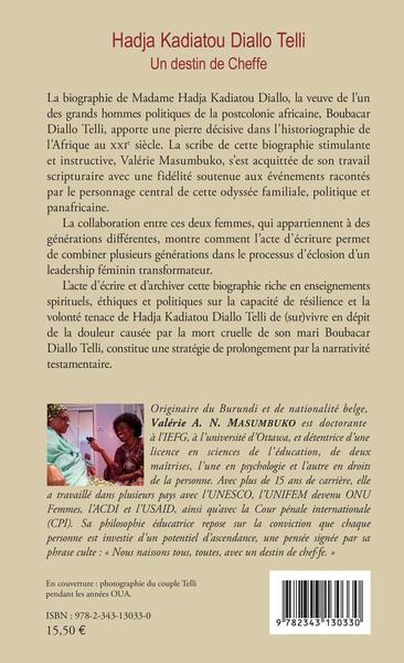 Hadja Kadiatou Diallo Telli, Un destin de Cheffe (9782343130330-back-cover)