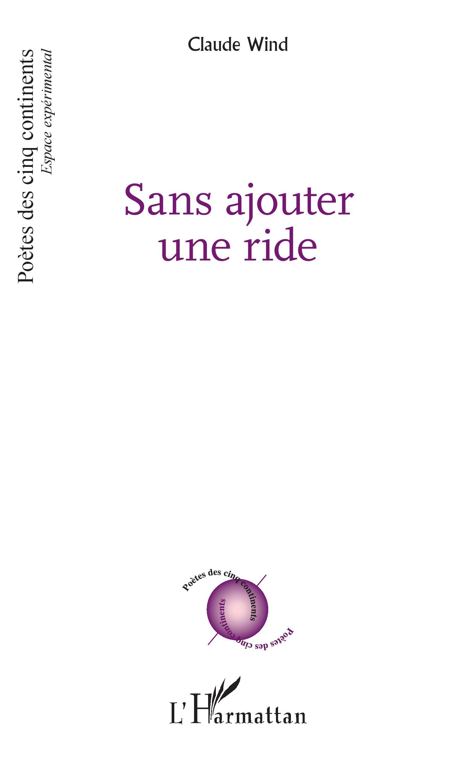 Sans ajouter une ride (9782343152578-front-cover)