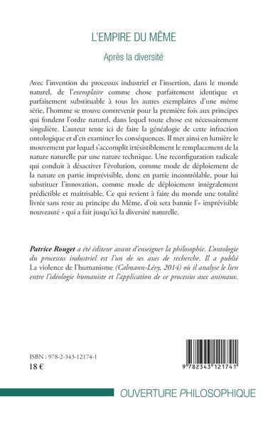 L'empire du Même, Après la diversité (9782343121741-back-cover)