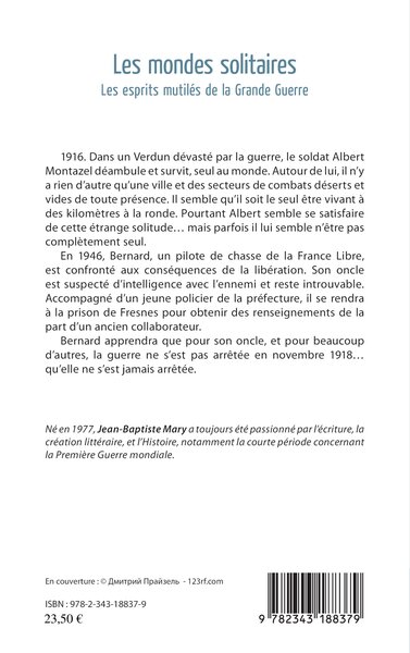 Les Mondes solitaires, Les esprits mutilés de la Grande Guerre (9782343188379-back-cover)