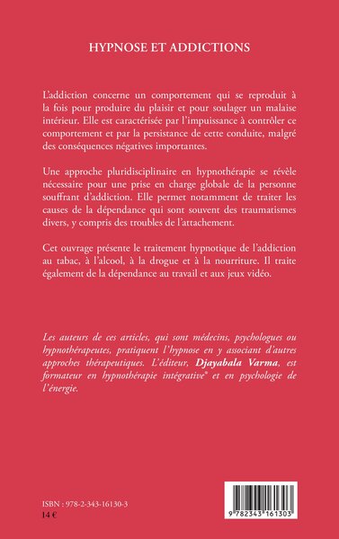 Hypnose et addictions (9782343161303-back-cover)