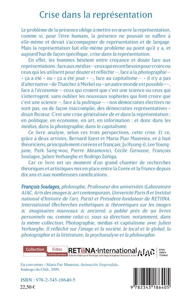 Crise dans la représentation, Photographie, médias & capitalisme, 3 - Corée / France (9782343186405-back-cover)