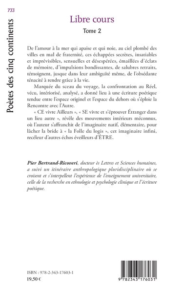 Libre cours, Tome 2 (9782343176031-back-cover)