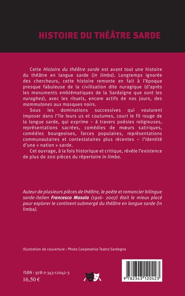 Histoire du théâtre sarde, Traduit de l'italien et du sarde par Claude Schmitt et Susy Lella (9782343120423-back-cover)