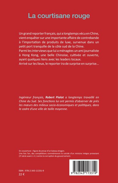 La courtisane rouge, Roman (9782343113319-back-cover)