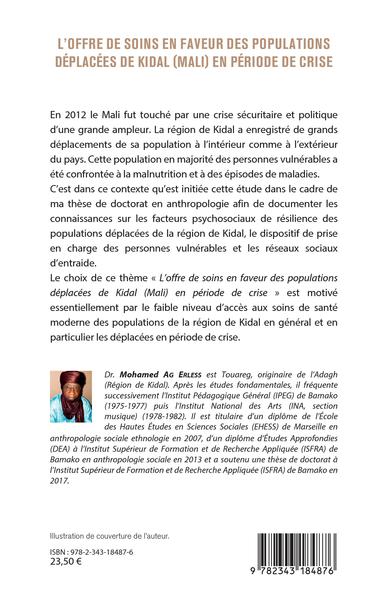 L'offre de soins en faveur des populations déplacées de Kidal (Mali) en période de crise (9782343184876-back-cover)