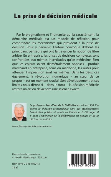 La prise de décision médicale, Un art ou une science ? - Essai (9782343180243-back-cover)