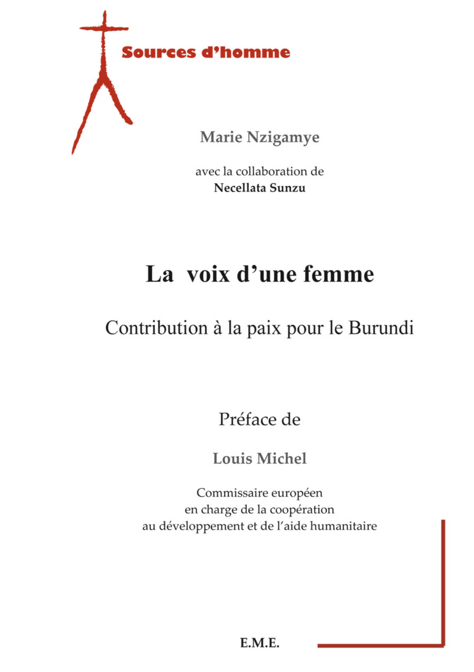 La voix d'une femme, Contribution à la paix pour le Burundi (9782930342511-front-cover)