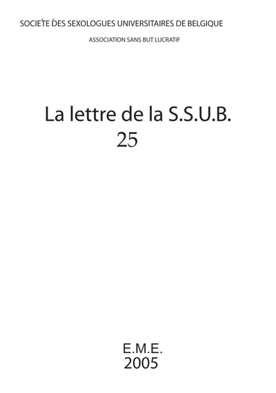 Lettre de la S.S.U.B. 25 (9782930342672-front-cover)
