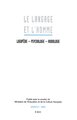 Le Langage et l'Homme, Logopédie, psychologie, audiologie, Hommage à Georges Lurquin - 2001 - 36.2 (9782930342061-front-cover)