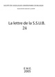 Lettre de la S.S.U.B. 24 (9782930342474-front-cover)